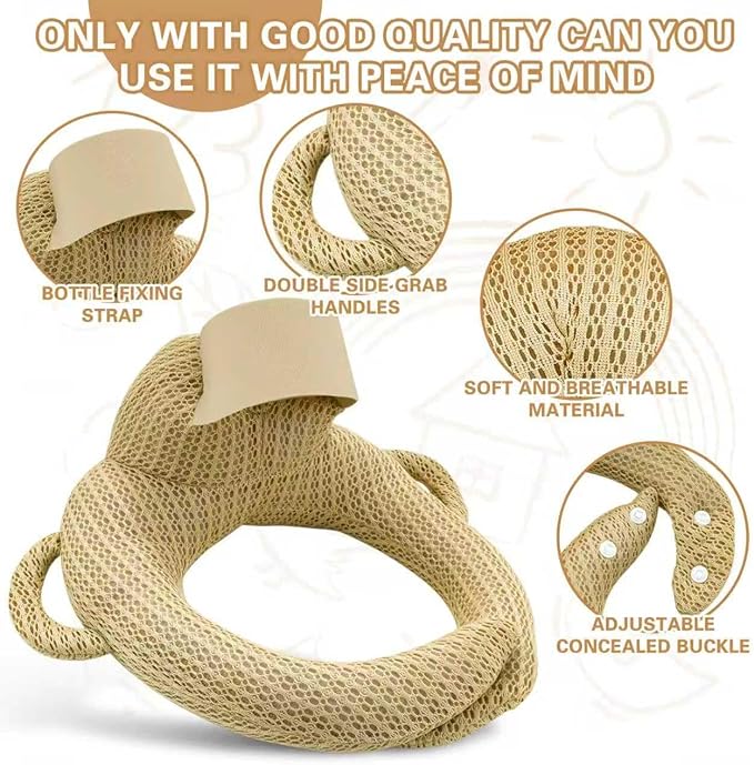 2 Pack Nursing Pillow for Bottle Feeding, Soft and Cozy Support for Mom Feeding Comfort (Beige)