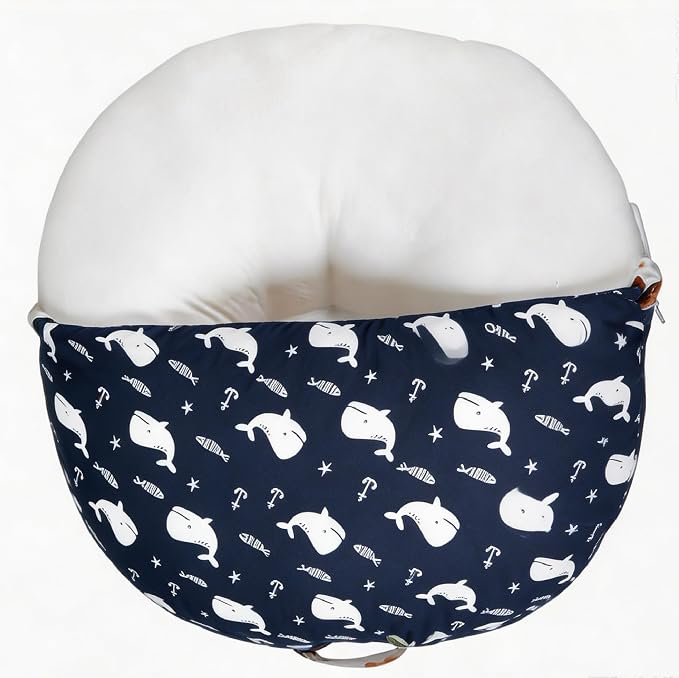 Ultra Soft Nursing Pillow Cover, Removable Breathable Cotton Slipcover for Breastfeeding & Maternity Support, Multifunctional Feeding Cushion Cover for Mom and Baby (GG)