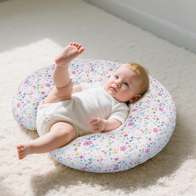 x-vesolje Baby Nursing Pillow for Breastfeeding, Adjustable Breastfeeding Pillow for Bottle Feeding, Nursing Support Pillow for Mom and Baby Healthier Nursing, Removable Cover- Blooming Daisy