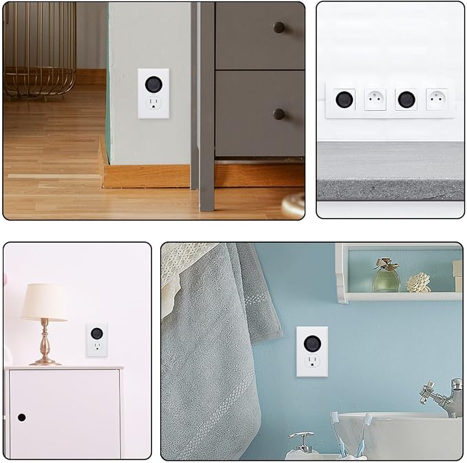 Pure Black 12 Packs Baby Child Proofing Outlet Covers, Safety Electrical Socket Covers, 2-Prong Power Wall Socket Plug Plate, Secure Outlet Protector Caps