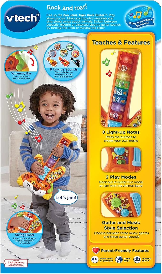 VTech Zoo Jamz Tiger Rock Guitar, Orange