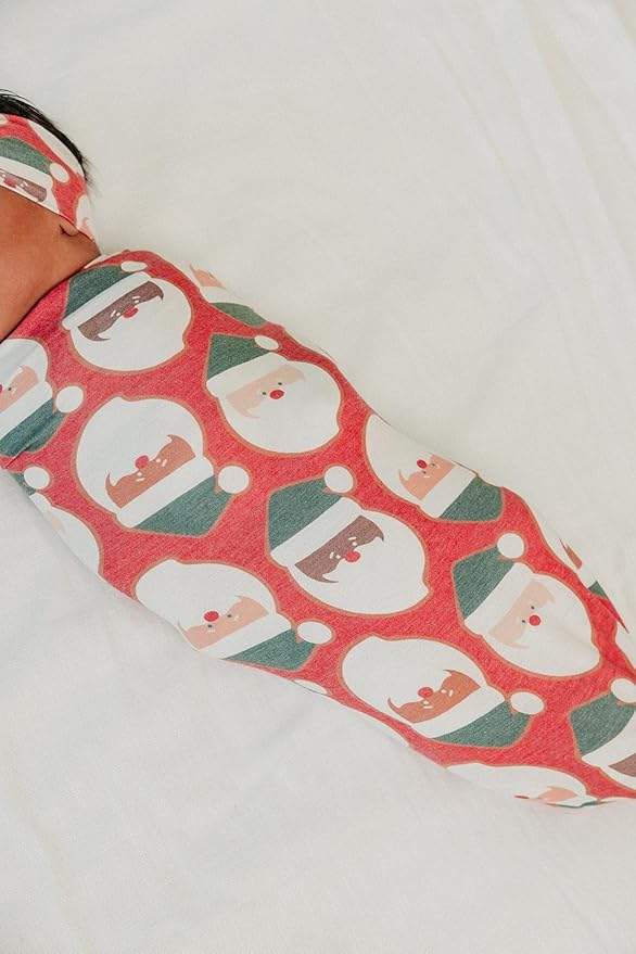 Copper Pearl Large Premium Knit Baby Swaddle Receiving Blanket Claus
