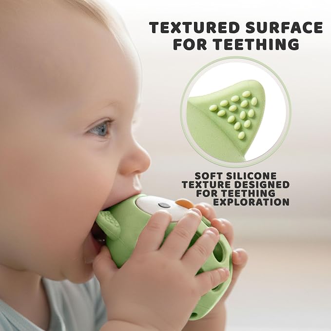 Baby’s Way Teething Toy – Owl Silicone Teether Toy for Babies 3–6 Months Toys for 6–12 Months – Baby Teething Relief, Silicone Teethers for Babies