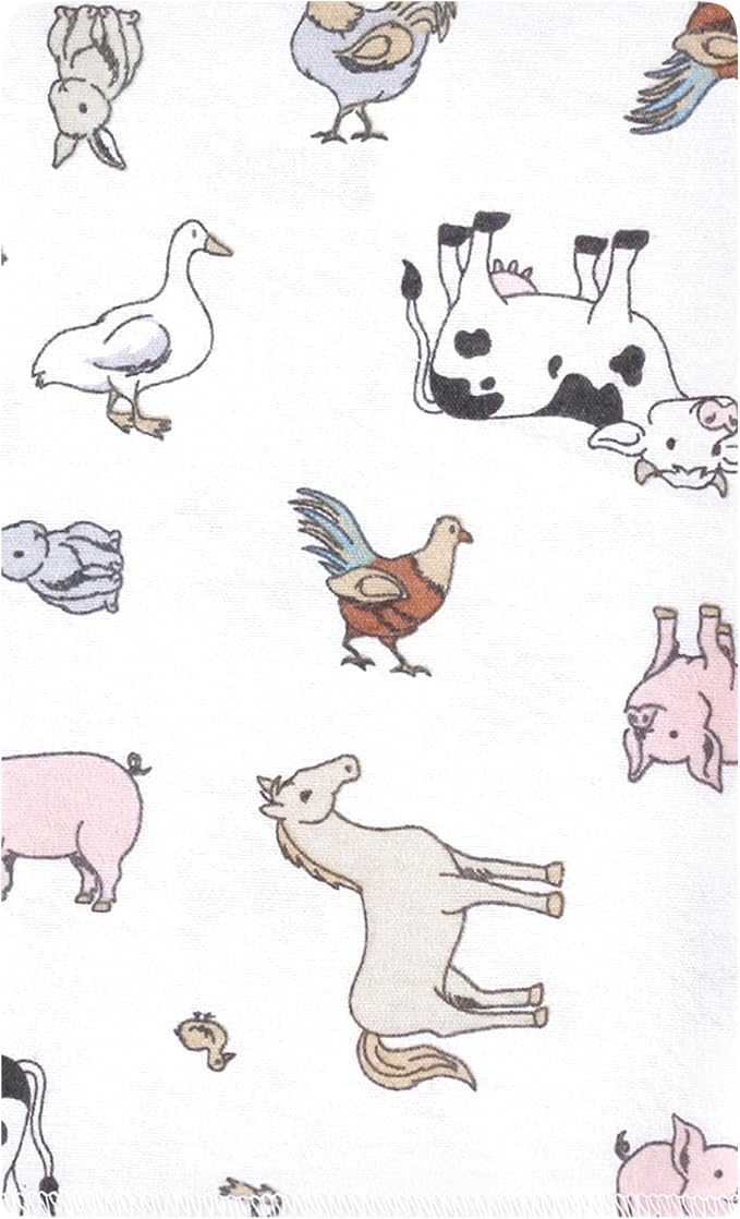 Luvable Friends Hudson Baby Flannel Burp Cloths 10pk, Farm Pals