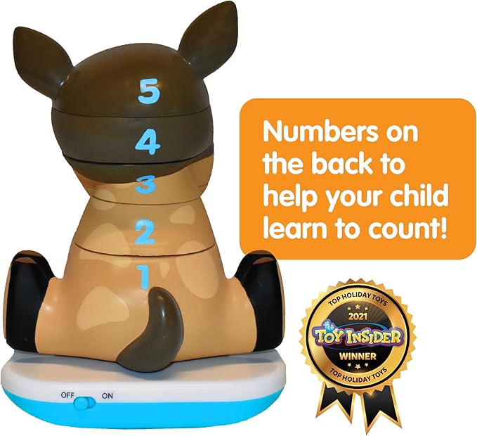 Stack-a-Roos Shepherd Puppy by Salus Brands - Animal Stacking Toy, Educational Early Learning Game for Infants Babies Toddlers, Age 12+ Months - Great Baby Gifts, STEM Toy