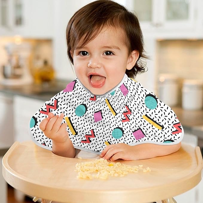 Muslin Burp Cloths for Baby Boys and Girls - 1-Pack Ultra Absorbent Retro 80s 90s Muslin Washcloths, Newborn Towel, Milk Spit Up Rags, Burp Cloth Bib for Unisex, 22 x 11 Inch