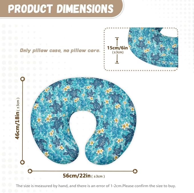Tribal Turtle Nursing Pillowcase Nursing Pillow Cover Cuddle Pillow Slipcover U-Shaped Detachable Nursing Pillow Protective Baby Feeding Baby Essentials