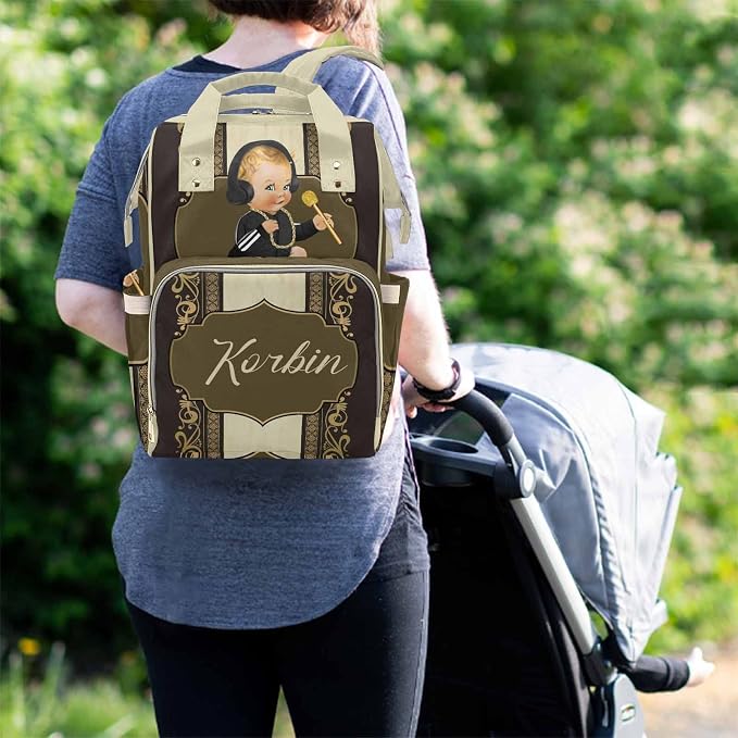 M YESCUSTOM Custom Baby Bag with Name Personalized Mommy Bag Backpack for Mom Day Customized Unisex Diaper Bag