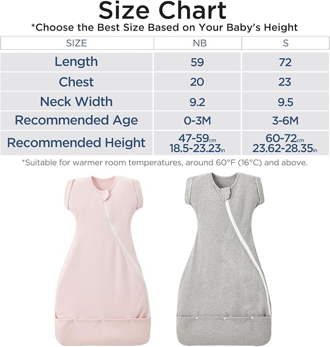 Duomiaomiao 2 Pack Baby Transition Swaddle Blanket, Snap Arms Up Baby Sleep Sack for All Seasons, 100% Cotton Baby Essentials for Newborn Boys Girls 0-6 Months, Gray & Dinosaurs