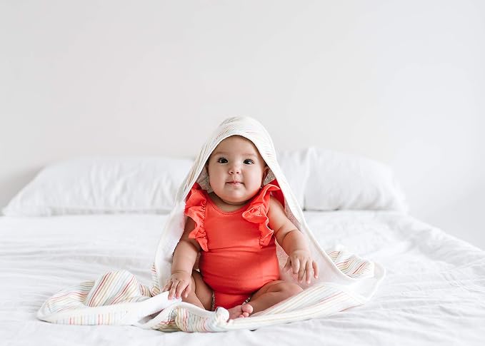 Copper Pearl Premium Knit Hooded Bath Towel with Terry Cloth Interior Rainee
