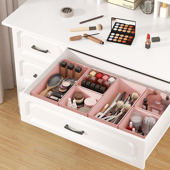 DIMJ Drawer Organizer Clothes Storage - 24 Pack Baby Dresser Organizer for Nursery, Small Fabric Closet Drawer Organizer Bins for Underwears Socks, Foldable Storage Dividers Organization for Bedroom