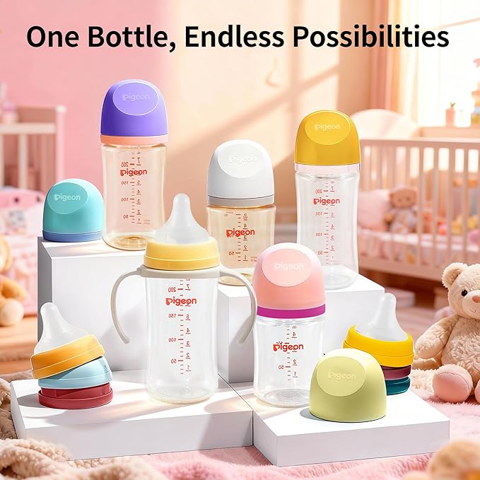 Pigeon PPSU Baby Bottle Replacement Body ??5.4 oz/160 ml, Wide Neck, Heat-Resistant, Drop-Proof, Durable, Easy to Clean, Perfect for Newborns, 1 Pack