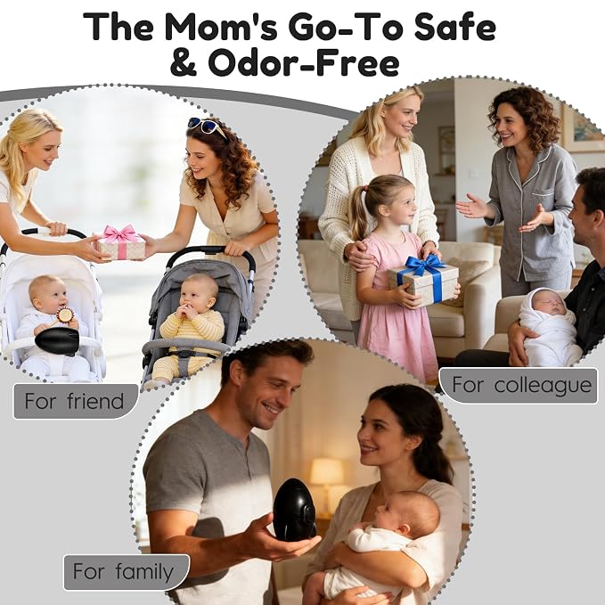 Portable Stroller Rocker Sleep Aid, Fits All Strollers and Prams,Gently Rocks Any Stroller or Pram, Rechargeable Bouncer with Adjustable Speed Black