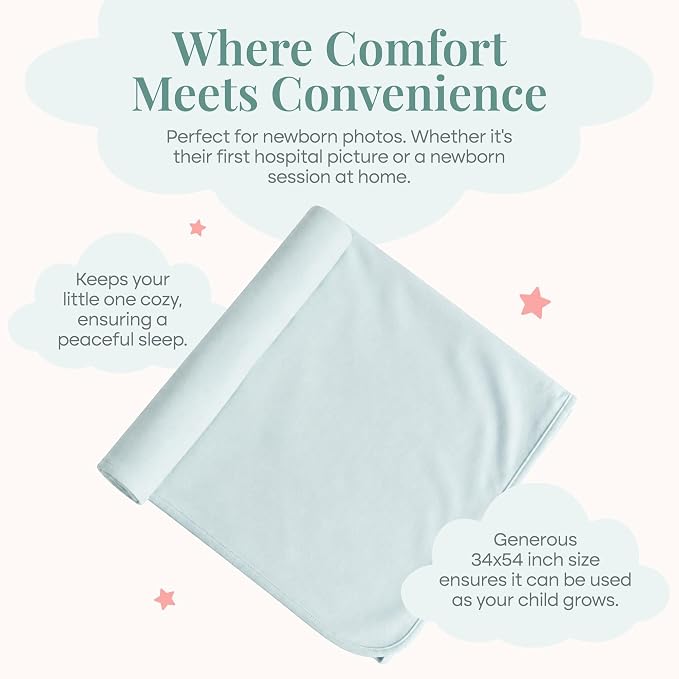Caden Lane Baby Swaddle & Receiving Blanket, Soft, Breathable & Temperature-Regulating Bamboo Viscose Fabric for Swaddling Newborns, Gender Neutral Infant Blanket for Boys & Girls, Lily Pad Green
