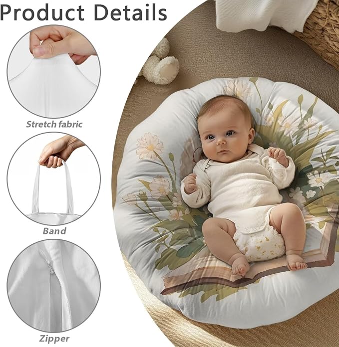 White Puppy Nursing Pillow Cover for Breastfeeding Pillow Ultra Soft and Cozy Nursing Pillow Slipcovers,Nice Newborn Gift Best Choice for Mom or Baby Pillow Not Included