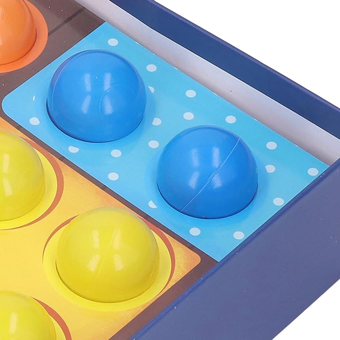 DAN&DRE Color Matching Puzzle Game, Puzzle for Toddlers to Learn Color Sorting with Safe Paper Material, Large Pens and 20 Colorful Balls