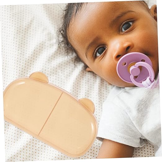 5-Pack Lidded Pacifier Storage Box Portable Soother Container for Infants Travel-Friendly Protective Baby Pacifier Case Lid