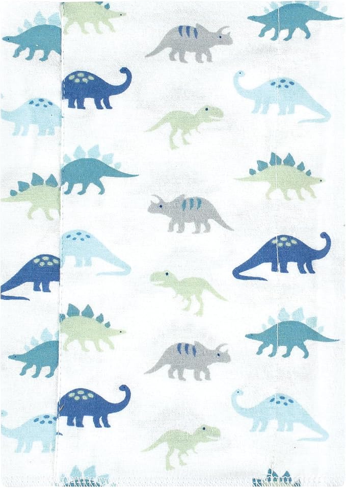 Luvable Friends Hudson Baby Flannel Burp Cloths 7pk, Soft Dino