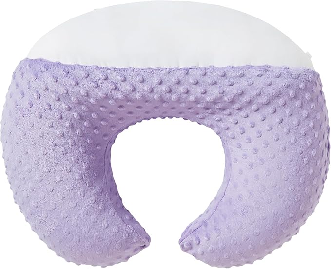 Nursing Pillow for Breastfeeding and Bottle Feeding More Support for Mom and Baby,Soft Newborn Nursing Baby Pillowï¼?Machine Washable (Light Purple)
