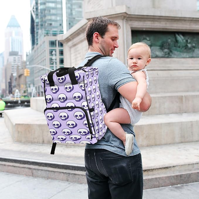 Skulls Dark Shadow Diaper Bag Large Cap Insul Mom Dad