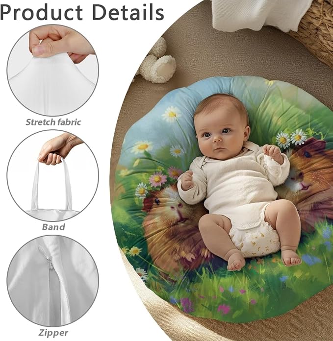 Cute Guinea Pig Nursing Pillow Cover for Breastfeeding Pillows Breastfeeding Pillow Slipcovers for Baby Boys & Girls Ultra Soft Infant Nursing Pillowcase Pillow Case for Newborn