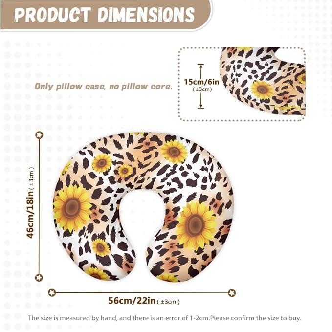 Sunflower Nursing Pillow Cover for Breastfeeding and Bottle Feeding,Breathable & Soft Baby Nest Cover for 0-24 Months,Light Brown Babies Floor Seat Cover for Home and Travel Essentials