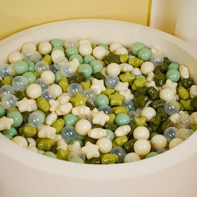 TRENDPLAY Star Ball Pit Balls 50 100 200 500 for Toddlers - Ball Pit Ball Shapes for Boys Girls Fun, Birthday Party, Christmas Decoration