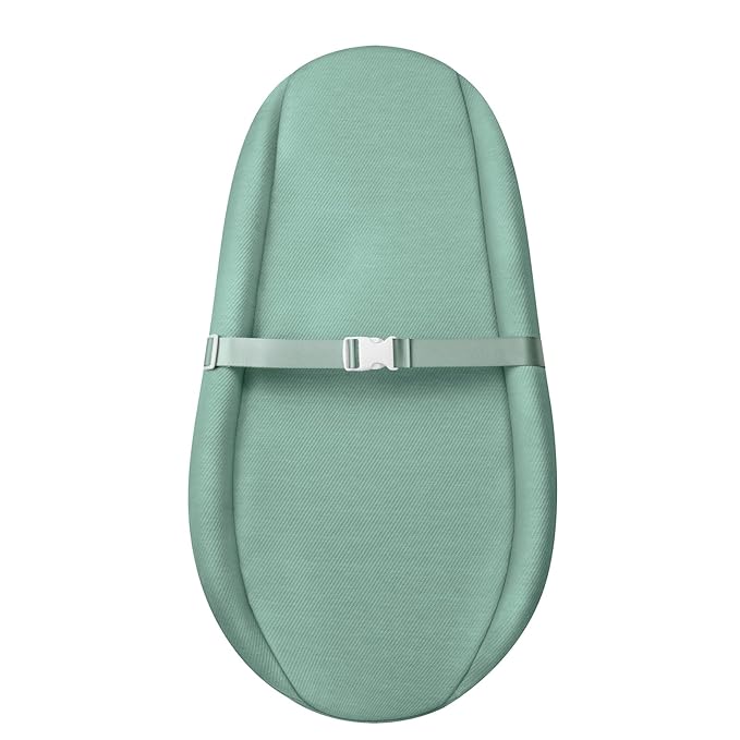 Contoured Changing Pad with Soft & Washable Cover, Waterproof Lining Foam Baby Changing Table Pads for Dresser Top, Secure with Security Strap and Two High Curved Sides, 32?��6?? Sage Green