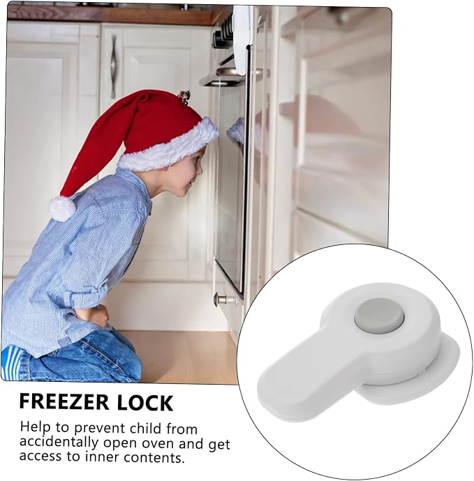 Toyvian 4pcs Safety Oven Lock Kitchen Lock for Proofing Easy to Install Revolving Design Prevents Finger Injuries for Home Safety