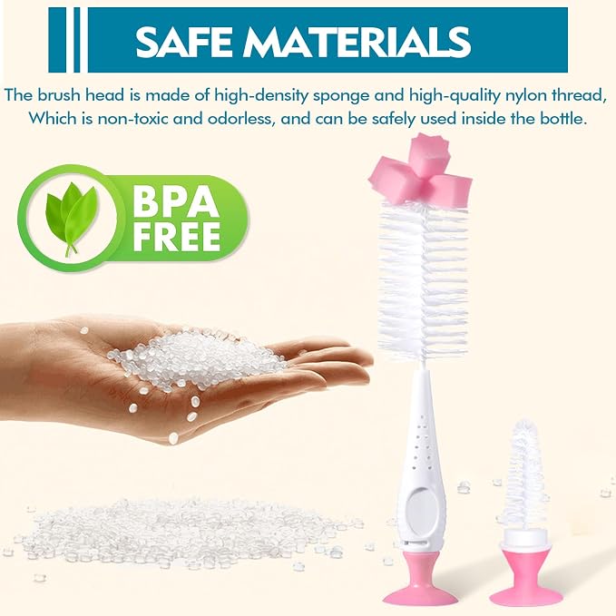 3PCS Bottle Brush 2in1 Cup Brush and Straw Brush Long Handle Bottle Cleaner Brush for Vacuum Flasks Mugs (3PCS)