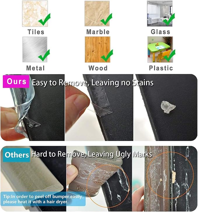 Wall Corner Protector - 8PCS, 59"x1.18" - Self Adhesive Clear Corner Protectors for Walls, Cabinet Doors, Edge Protector Trim; Easy to Install Corner Guards for Walls (150cm x 3cm)