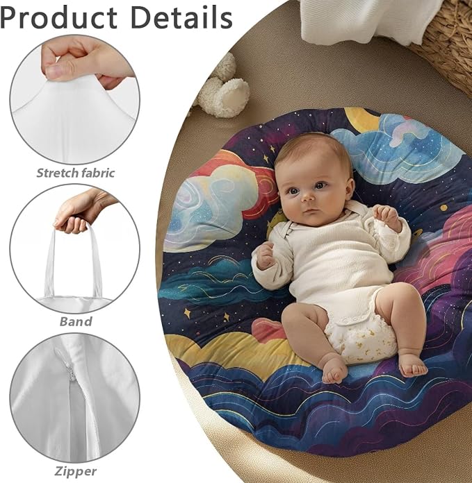 Astronaut Pillow Cover Kawaii Breastfeeding Cover Ultra Soft & Breathable Unisex Nursing Pillow Slipcovers Machine Wash & Quick-Dry Feeding Cushion Cover Newborn Gift