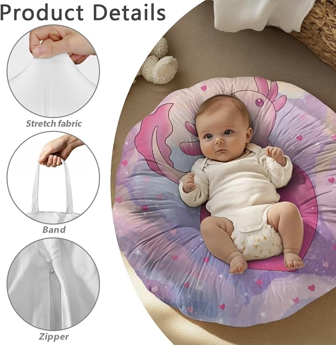 Pink Axolotl Nursing Pillow Cover for Breastfeeding Pillow Ultra Soft and Cozy Nursing Pillow Slipcovers,Nice Newborn Gift Best Choice for Mom or Baby Pillow Not Included