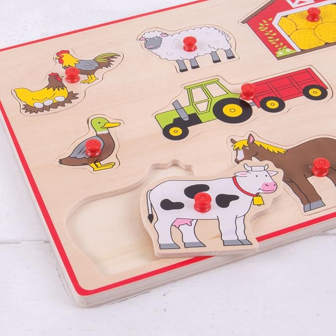 Bigjigs Toys Chunky Lift Out Puzzle - Farm