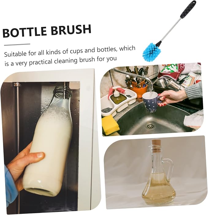 VICASKY Bottle Scrubber Milk Water Bottle Cleaning Brush Extra Long Handle Dishwasher Safe