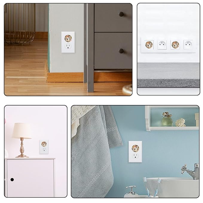 Baby Safety Outlet Plug Electrical Socket Covers, Various Wooden (2)