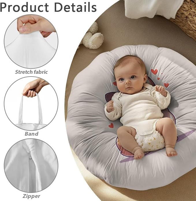 Funny Puppy Nursing Pillow Cover Case Plush Breathable Breastfeeding Pillow Slipcover Fits Nursing Pillow Super Soft Snug Positioners for Baby Boy Baby Girl Nursing Covers