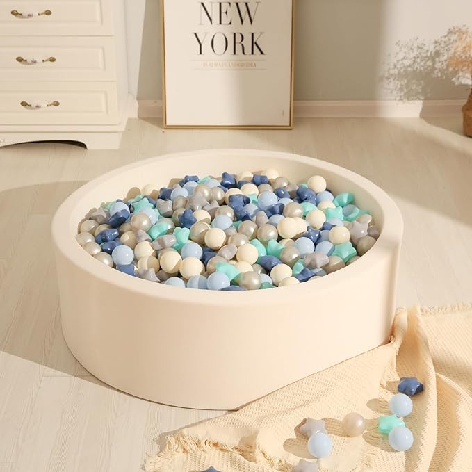 TRENDPLAY Star Ball Pit Balls 50 100 200 500 for Toddlers - Ball Pit Ball Shapes for Boys Girls Fun, Birthday Party, Christmas Decoration