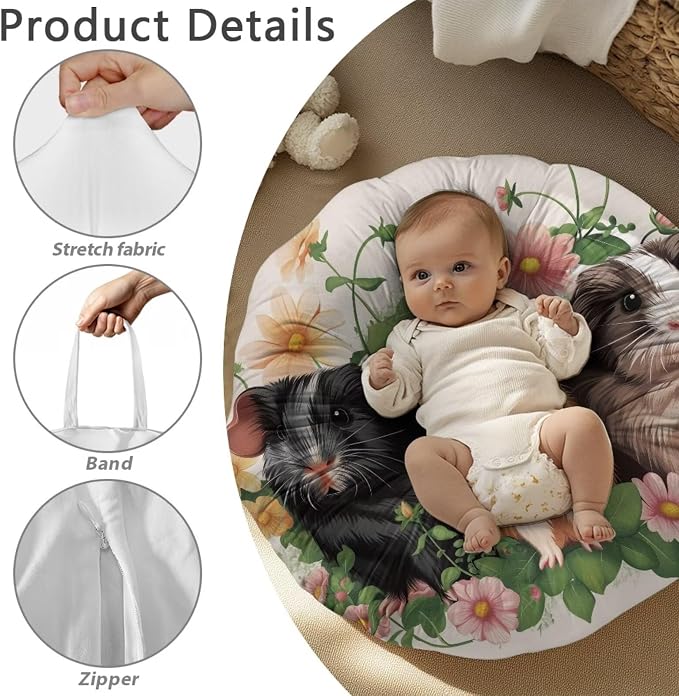 Guinea Pig Nursing Pillow Cover for Breastfeeding Pillows Breastfeeding Pillow Slipcovers for Baby Boys & Girls Ultra Soft Infant Nursing Pillowcase Pillow Case for Newborn