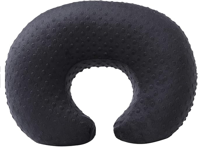 Nursing Pillow for Breastfeeding and Bottle Feeding More Support for Mom and Baby,Soft Newborn Nursing Baby Pillowï¼?Machine Washable (Black)
