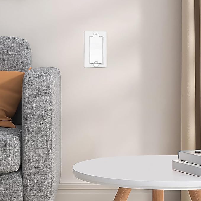 6 Light Switch Guard Cover, Baby Proof Wall Switch Cover Guard for Rocker Light Switch Protects Your Lights or Circuits from Being Accidentally Turned On or Off (White)
