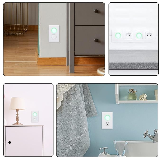 Pure Avocado Green Pattern Outlet Plug Covers - 12/24 Pack Safety Electrical Plug Protectors