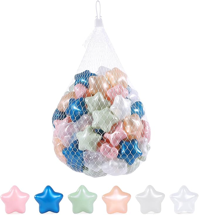 STARBOLO Ball Pit Balls for Toddlers Pack of 100 200 500 - BPA&Phthalate Free Non-Toxic Crush Proof Soft Plastic Balls for 1-5Years Old Toddlers Girl Kids Birthday Pool Playpen Tent Party