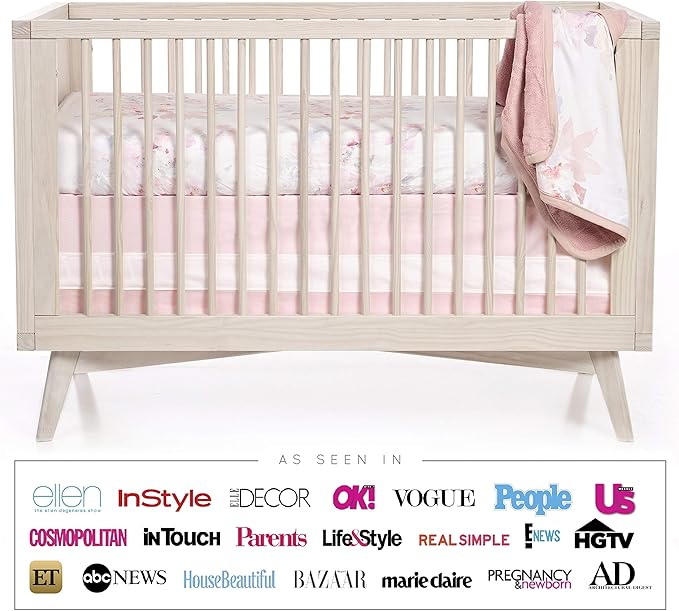 Oilo Baby Blanket, Luxury Soft Plush Chenille Backing & Organic Cotton Jersey Print, Double Layered, 30" x 40", Rolled Jersey Edge Trim, Machine Wash, Perfect for Infant or Toddlers, Prim Floral