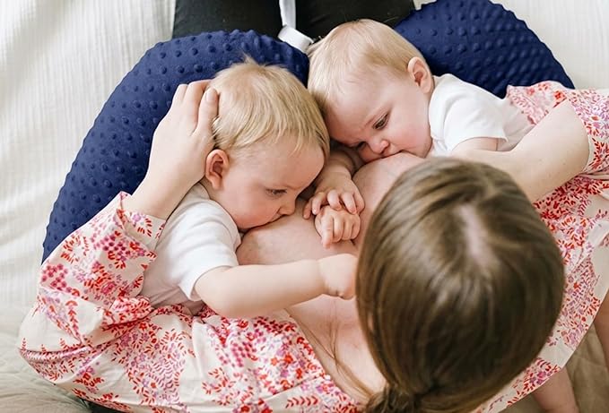 Twin Z Pillow Navy 6 uses in 1 Twin Nursing Pillow Breastfeeding, Bottlefeeding, and Pregnancy Pillow