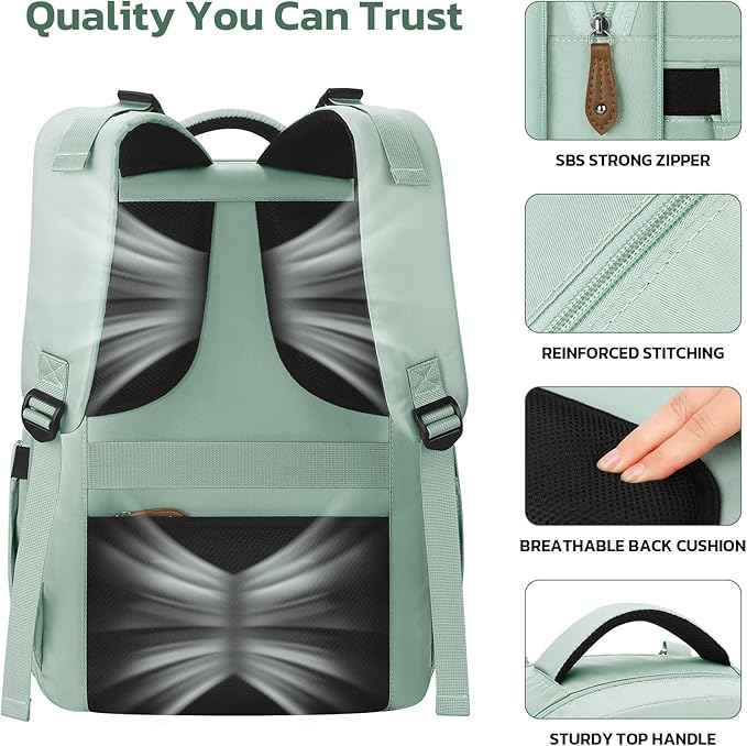 Diaper Bag Backpack,29L-45L Expandable Large Baby Bag for 2 Kids/Twins with Removable Cross Body Bottle Bag for Mom/Dad,Stylish Nappy Bag Gift for Boys/Girl-Mothers Day Gifts-Mint Green