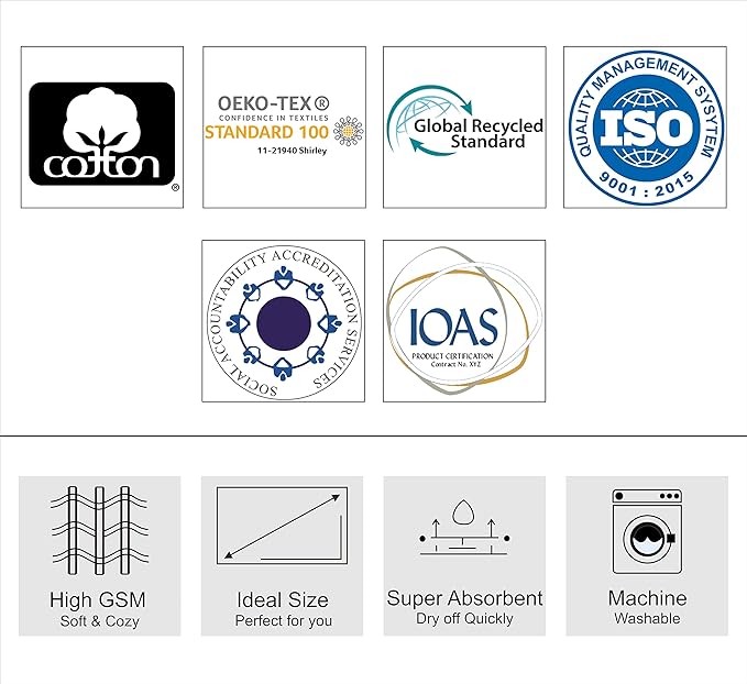 ORIGINAL KIDS Hooded Bath Towel Wrap - 2 Pack - Ultra Soft 100% Cotton Terry Large Oversized Hooded Kids Towel - Shower Pool Beach - 579 GSM Absorbent Quick Dry Plush Gift - 30 x 54 - Mocha