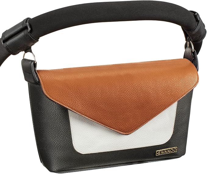 Non Slip Stroller Organizer With Brown Cover