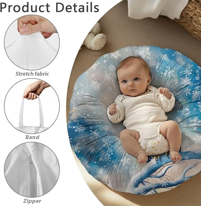 Owl Nursing Pillow Cover Girls Breastfeeding Pillow Cover for Baby, Snug Fits Newborn Nursing Pillow Case Super Soft Breathable Breastfeeding Pillow Slipcover