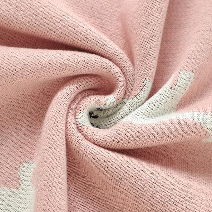 Hadetoto Baby Blankets for Boys and Girls | Newborn, Knitted Cotton, Swaddle Blankets, Neutral Crochet Receiving Blanket, 40 x 30 inches